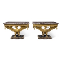 Pair William Kent style Eagle Console tables, circa 1880